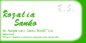 rozalia sanko business card